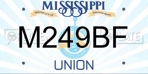 M249BF Mississippi License Plate