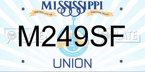 M249SF Mississippi License Plate