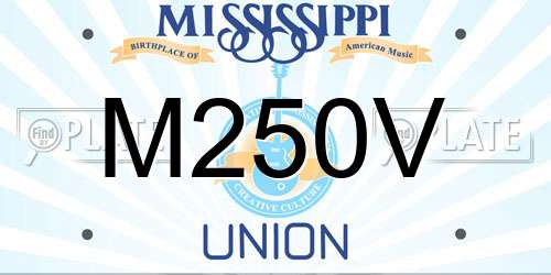 M250V Mississippi License Plate