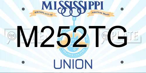 M252TG Mississippi License Plate