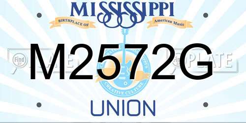 M2572G Mississippi License Plate
