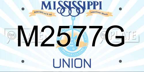 M2577G Mississippi License Plate