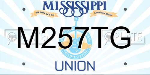 M257TG Mississippi License Plate