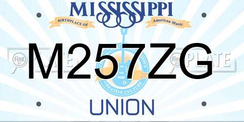 M257ZG Mississippi License Plate