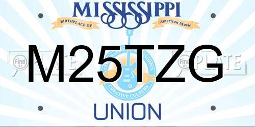 M25TZG Mississippi License Plate
