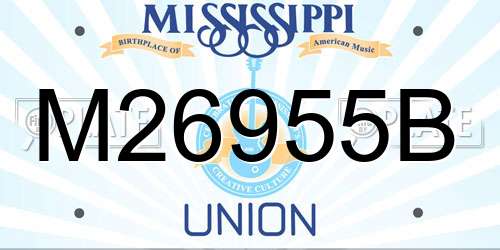 M26955B Mississippi License Plate