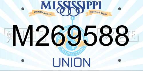 M269588 Mississippi License Plate