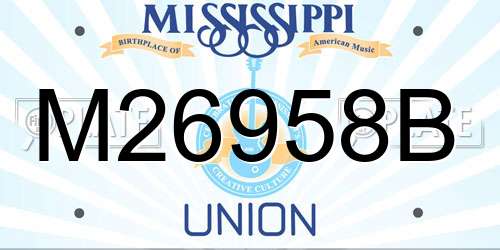 M26958B Mississippi License Plate