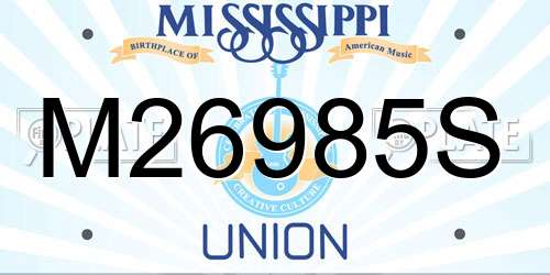 M26985S Mississippi License Plate