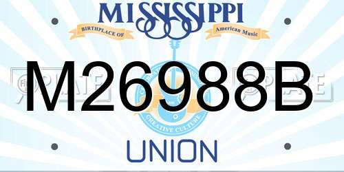 M26988B Mississippi License Plate