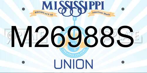 M26988S Mississippi License Plate