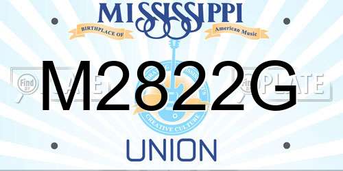 M2822G Mississippi License Plate