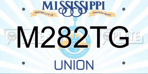 M282TG Mississippi License Plate