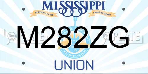 M282ZG Mississippi License Plate