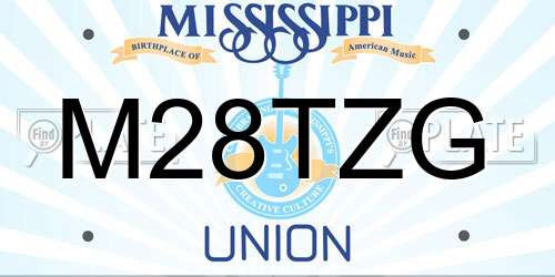 M28TZG Mississippi License Plate
