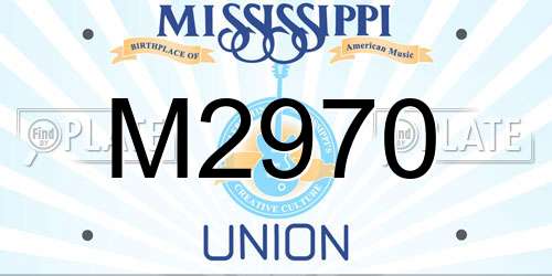 M2970 Mississippi License Plate