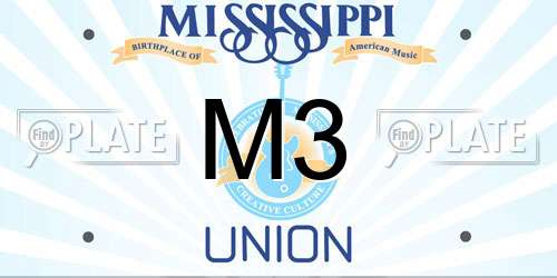 M3 Mississippi License Plate