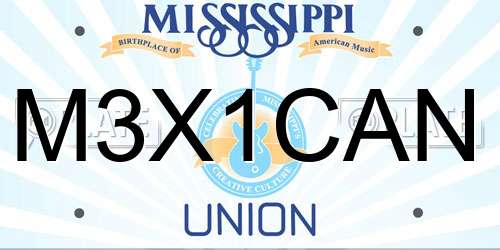 M3X1CAN Mississippi License Plate