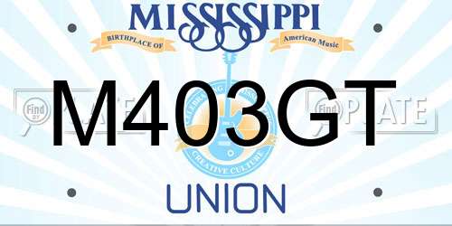 M403GT Mississippi License Plate