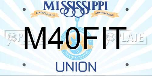 M40FIT Mississippi License Plate