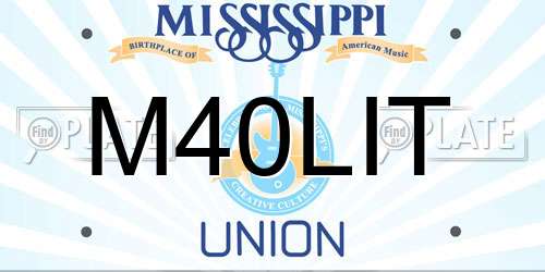 M40LIT Mississippi License Plate