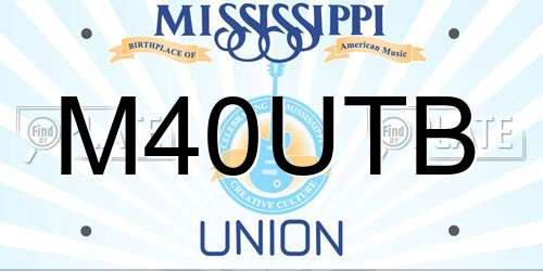 M40UTB Mississippi License Plate