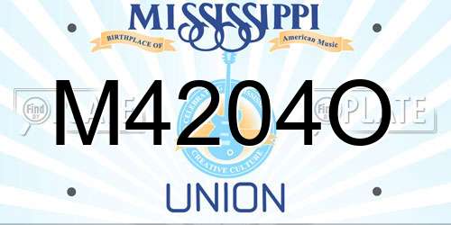 M4204O Mississippi License Plate