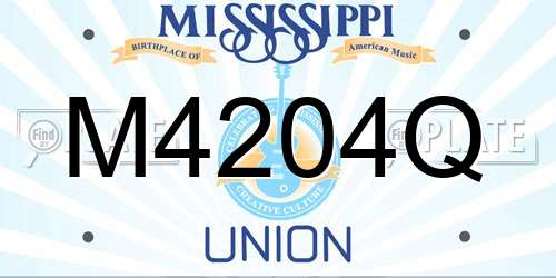 M4204Q Mississippi License Plate