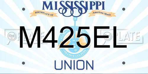 M425EL Mississippi License Plate