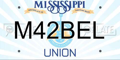 M42BEL Mississippi License Plate
