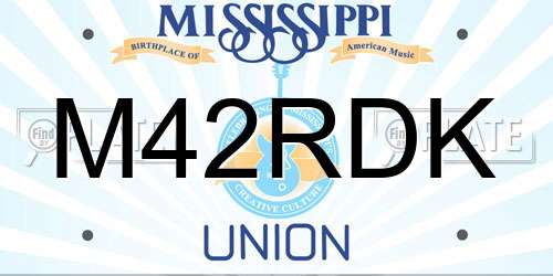 M42RDK Mississippi License Plate
