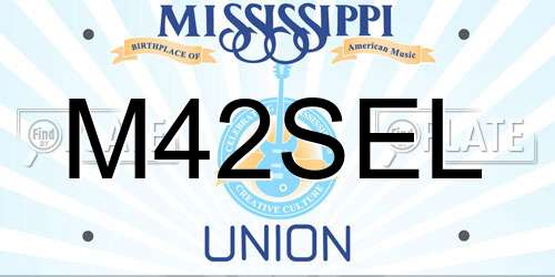 M42SEL Mississippi License Plate