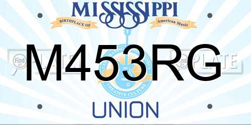 M453RG Mississippi License Plate