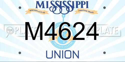 M4624 Mississippi License Plate