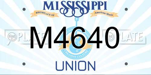 M4640 Mississippi License Plate