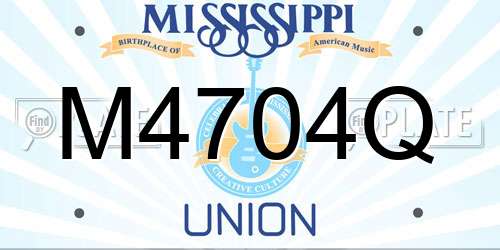 M4704Q Mississippi License Plate