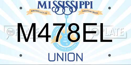 M478EL Mississippi License Plate