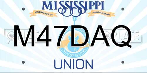 M47DAQ Mississippi License Plate
