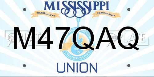M47QAQ Mississippi License Plate