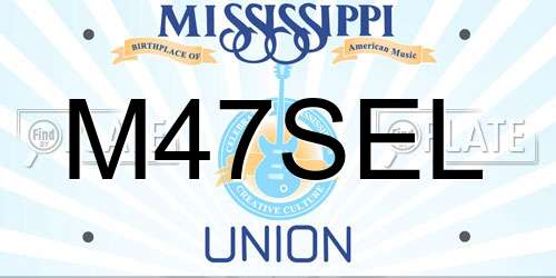 M47SEL Mississippi License Plate