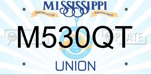 M530QT Mississippi License Plate
