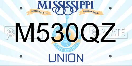 M530QZ Mississippi License Plate