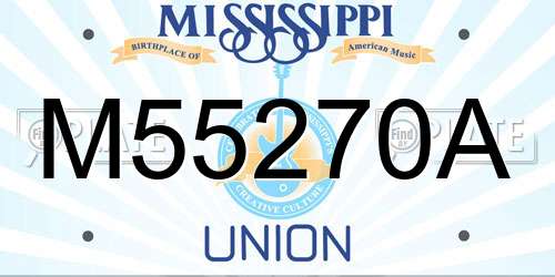 M55270A Mississippi License Plate