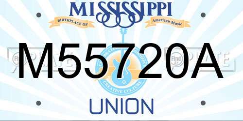M55720A Mississippi License Plate