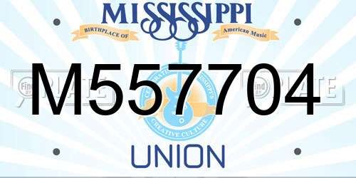 M557704 Mississippi License Plate