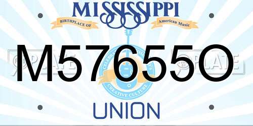 M57655O Mississippi License Plate
