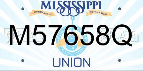 M57658Q Mississippi License Plate