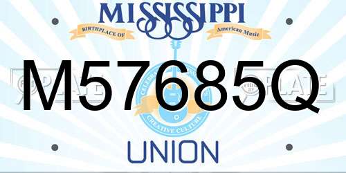 M57685Q Mississippi License Plate