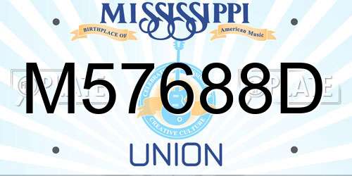 M57688D Mississippi License Plate