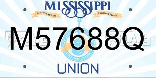 M57688Q Mississippi License Plate